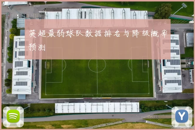 英超最弱球队数据排名与降级概率预测
